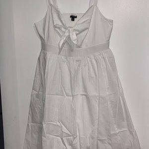 White Torrid tie front skater dress